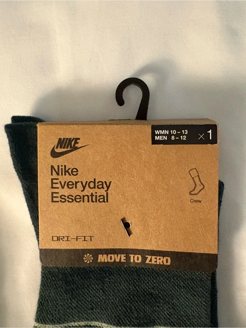2 Nike Dri-fit Essential Holiday Fair Isle Crew Socks FZ7031-338 Green M 8-12